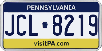 PA license plate JCL8219