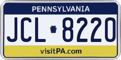 PA license plate JCL8220