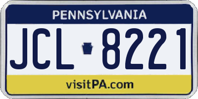 PA license plate JCL8221