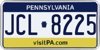 PA license plate JCL8225