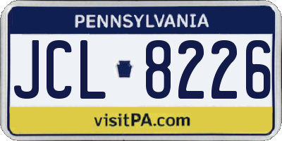 PA license plate JCL8226