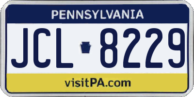 PA license plate JCL8229