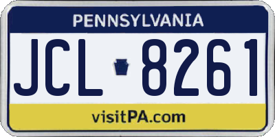 PA license plate JCL8261
