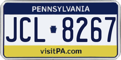 PA license plate JCL8267
