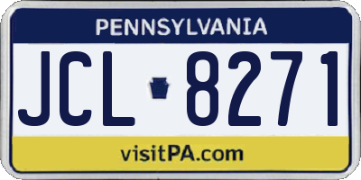PA license plate JCL8271