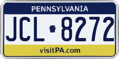 PA license plate JCL8272