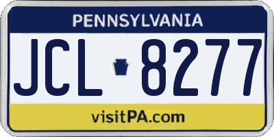 PA license plate JCL8277