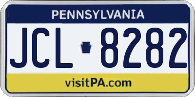 PA license plate JCL8282