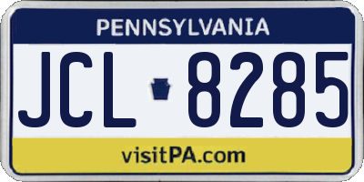 PA license plate JCL8285