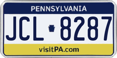 PA license plate JCL8287