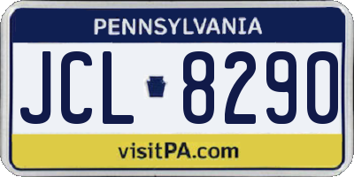 PA license plate JCL8290