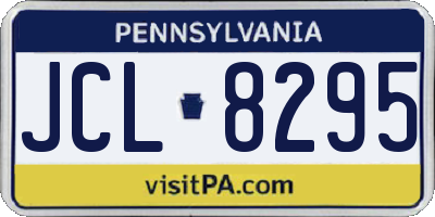 PA license plate JCL8295