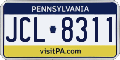 PA license plate JCL8311