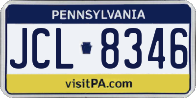 PA license plate JCL8346