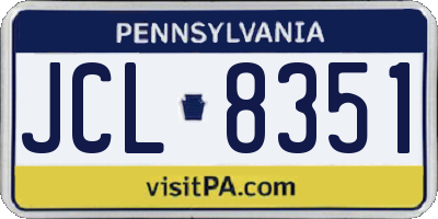 PA license plate JCL8351