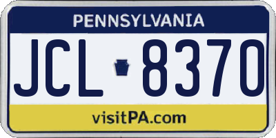 PA license plate JCL8370