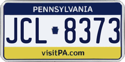 PA license plate JCL8373
