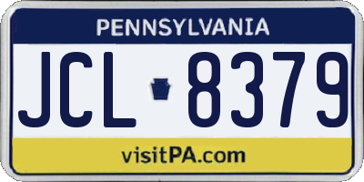 PA license plate JCL8379