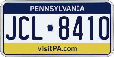 PA license plate JCL8410