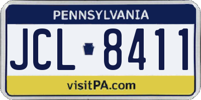 PA license plate JCL8411