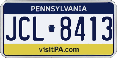 PA license plate JCL8413