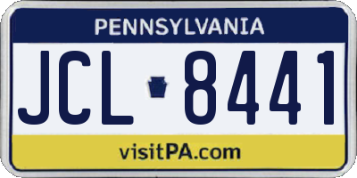 PA license plate JCL8441