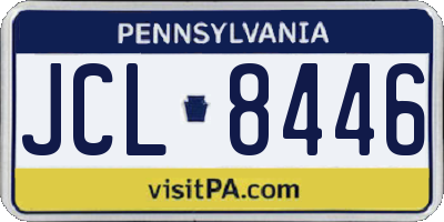 PA license plate JCL8446