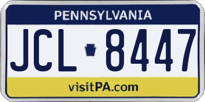 PA license plate JCL8447