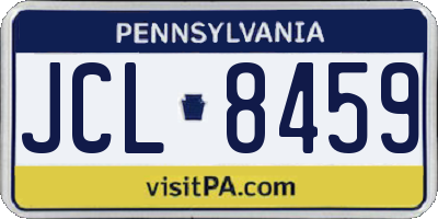 PA license plate JCL8459