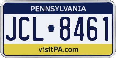 PA license plate JCL8461