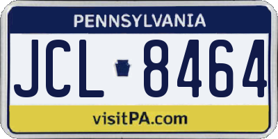 PA license plate JCL8464