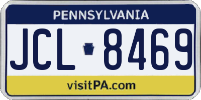 PA license plate JCL8469