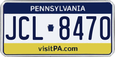 PA license plate JCL8470