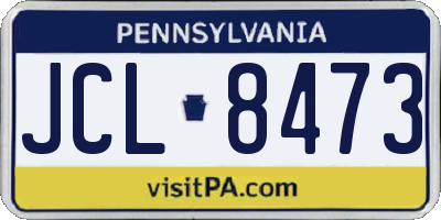 PA license plate JCL8473