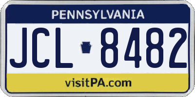 PA license plate JCL8482