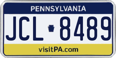PA license plate JCL8489