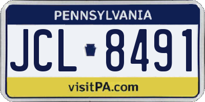 PA license plate JCL8491