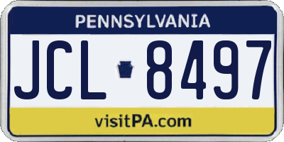 PA license plate JCL8497