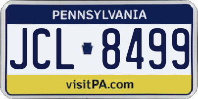 PA license plate JCL8499
