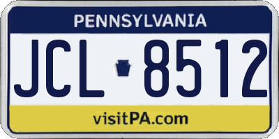 PA license plate JCL8512