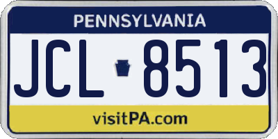 PA license plate JCL8513