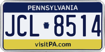 PA license plate JCL8514