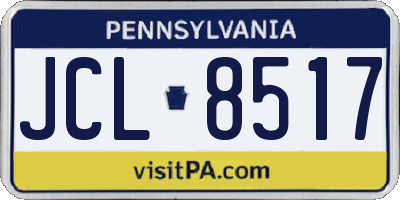 PA license plate JCL8517