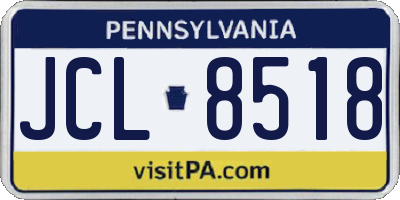 PA license plate JCL8518