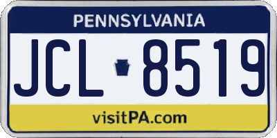 PA license plate JCL8519
