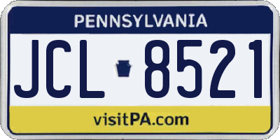 PA license plate JCL8521