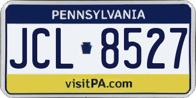 PA license plate JCL8527