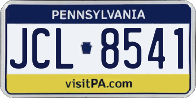 PA license plate JCL8541