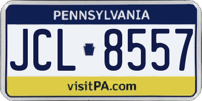 PA license plate JCL8557