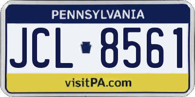 PA license plate JCL8561